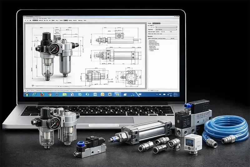 Pneumatic Cylinders and pneumatic component design and development are underway